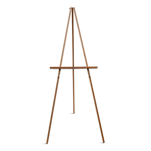 MasterVision® Oak Display Tripod Easel, 60" High, Wood/Brass (BVCFLX06203MV) Each