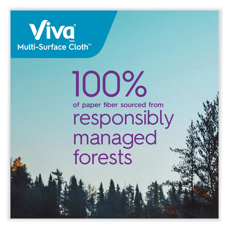 Viva® Multi-Surface Cloth Choose-A-Sheet Kitchen Roll Paper Towels 2-Ply, 11 x 5.9, White, 83/Roll, 6 Rolls/Pack, 4 Packs/Carton (KCM49413) Case of 24