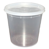 GEN Plastic Deli Container with Lid, 24 oz, Clear, Plastic, 240/Carton (GENDELI24OZ)