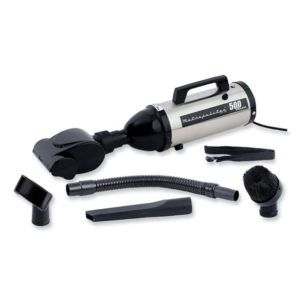 MetroVac Evolution Hand Vacuum with Turbo Brush, Silver/Black, Ships in 1-3 Business Days (MEV105578543)