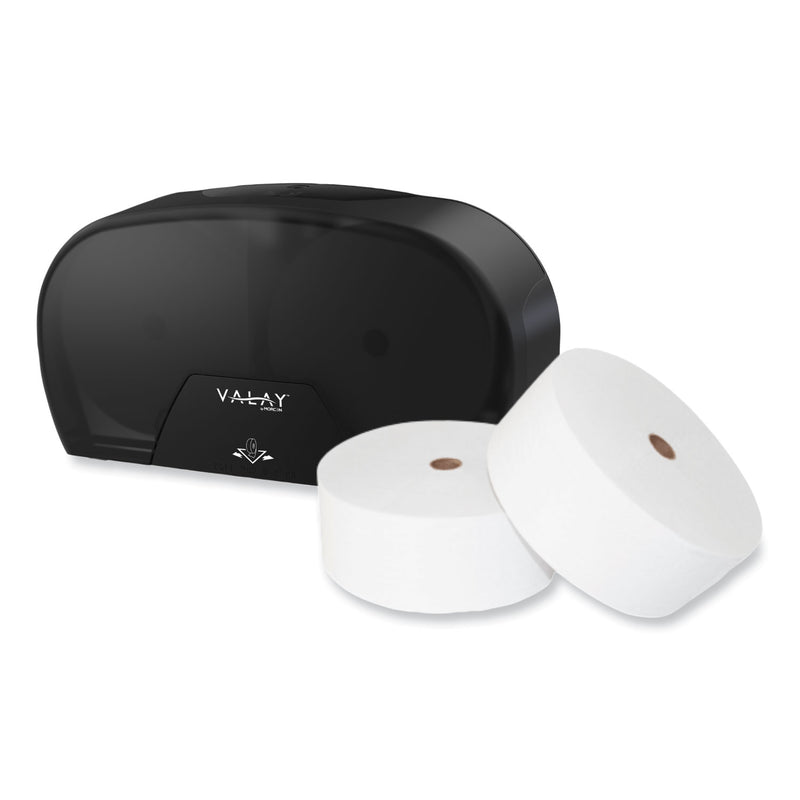 Morcon Tissue Valay Small Core Jumbo Bath Tissue Dispenser, 5.62 x 11.4 x 21.2, Black (MORVT1004) Each
