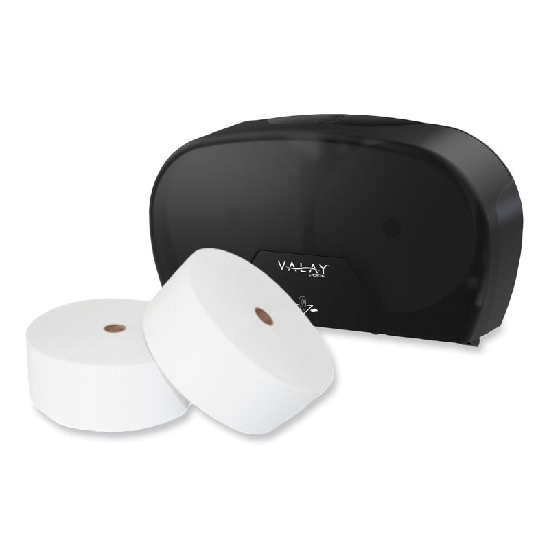 Morcon Tissue Valay Small Core Jumbo Bath Tissue Dispenser, 5.62 x 11.4 x 21.2, Black (MORVT1004) Each