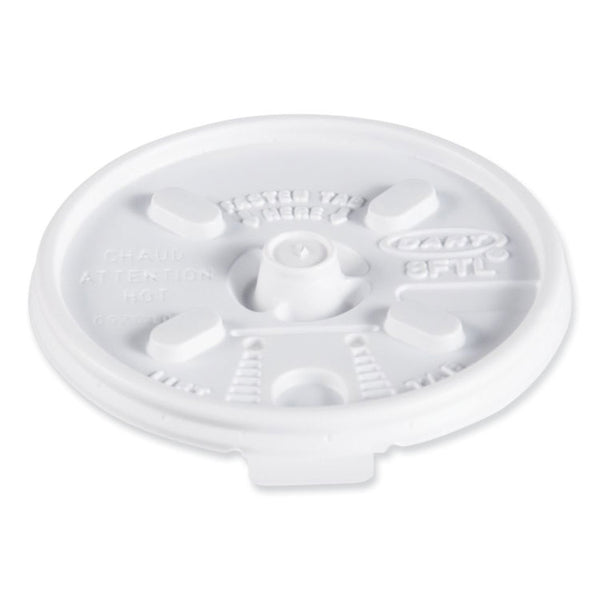 Dart® Lift n' Lock Plastic Hot Cup Lids, Fits 8 oz Cups, White, 1,000/Carton (DCC8FTL)