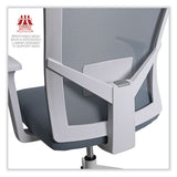 Workspace by Alera® Mesh Back Fabric Task Chair, Supports Up to 275 lb, 17.32" to 21.1" Seat Height, Seafoam Blue Seat/Back (ALEWS42B77) Each