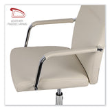 Workspace by Alera® Leather Task Chair, Supports Up to 275 lb, 18.19" to 21.93" Seat Height, White Seat, White Back (ALEWS4106) Each