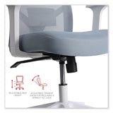 Workspace by Alera® Mesh Back Fabric Task Chair, Supports Up to 275 lb, 17.32" to 21.1" Seat Height, Seafoam Blue Seat/Back (ALEWS42B77) Each