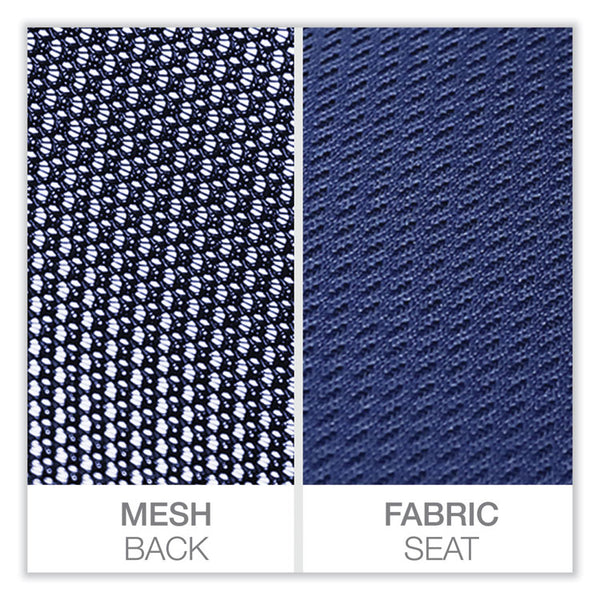 Workspace by Alera® Mesh Back Fabric Task Chair, Supports Up to 275 lb, 17.32" to 21.1" Seat Height, Navy Seat, Navy Back (ALEWS42B27) Each