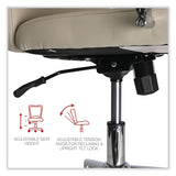 Workspace by Alera® Leather Task Chair, Supports Up to 275 lb, 18.19" to 21.93" Seat Height, White Seat, White Back (ALEWS4106) Each