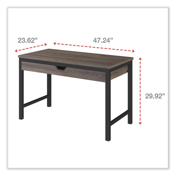 Workspace by Alera® Modern Writing Desk, 47.24" x 23.62" x 29.92", Gray (ALEWSWD4824GB)