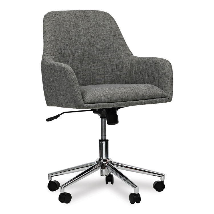 Workspace by Alera® Mid-Century Task Chair, Supports Up to 275 lb, 18.9" to 22.24" Seat Height, Gray Seat, Gray Back (ALEWS4241) Each