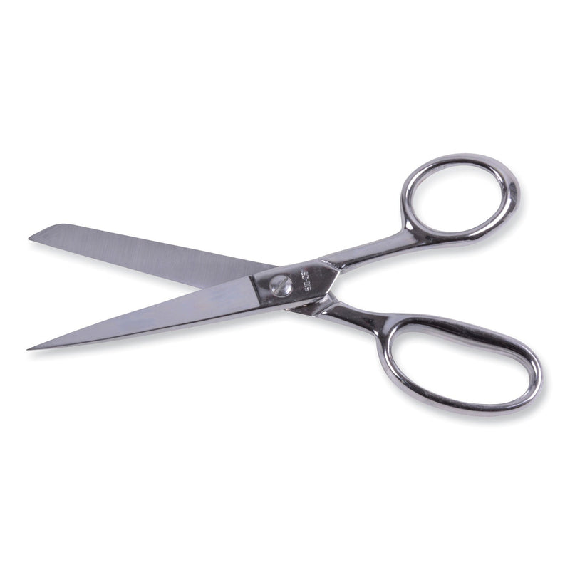 Clauss® Hot Forged Carbon Steel Shears, 8" Long, 3.88" Cut Length, Nickel Straight Handle (ACM10257) Each