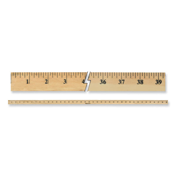 Westcott® Wooden Meter Stick, Standard/Metric, 39.5", Clear Lacquer Finish, 12/Box (ACM10431) Box of 12