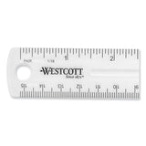 Westcott® Clear Flexible Acrylic Ruler, Standard/Metric, 6" (15 cm) Long, Clear, 12/Box (ACM17723) Box of 12