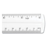 Westcott® Clear Flexible Acrylic Ruler, Standard/Metric, 6" (15 cm) Long, Clear, 12/Box (ACM17723) Box of 12