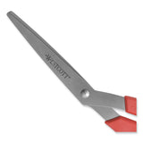 Westcott® Value Line Stainless Steel Shears, 8" Long, 3.5" Cut Length, Red Offset Handle (ACM10703) Each