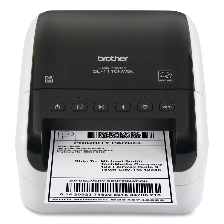 Brother QL-1110NWBC Wide Format Professional Label Printer, 69 Labels/min Print Speed, 5.9 x 6.7 x 8.7 (BRTQL1110NWBC)