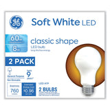 GE Classic LED Non-Dim A19 Light Bulb, 8 W, Soft White, 2/Pack (GEL93105686)