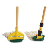 Rubbermaid® Commercial Web Foot BLEND SHRINKLESS Mop Head, Cotton/Synthetic, Small, Orange, 6/Carton (RCPFGA25306OR00) Case of 6