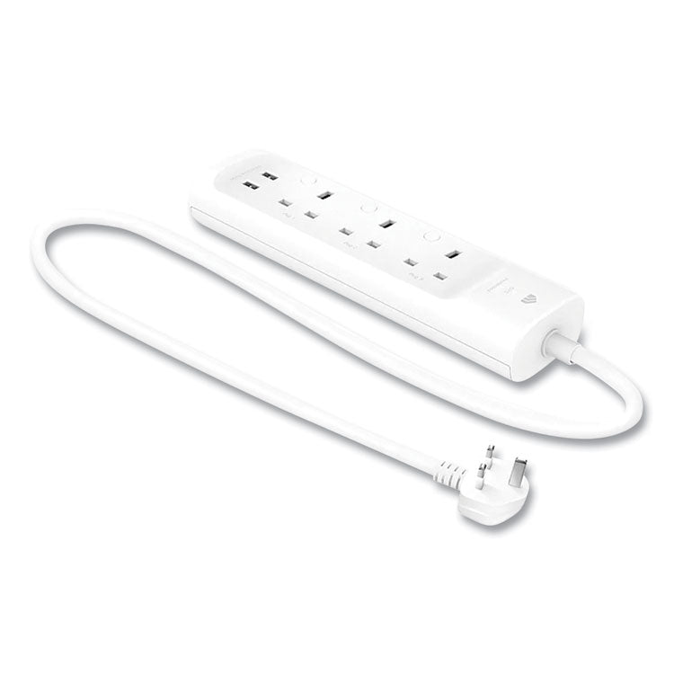 TP-Link Kasa Smart WiFi 3-Outlet Power Strip, 3 AC Outlets/2 USB Ports, White (TPLKP303)