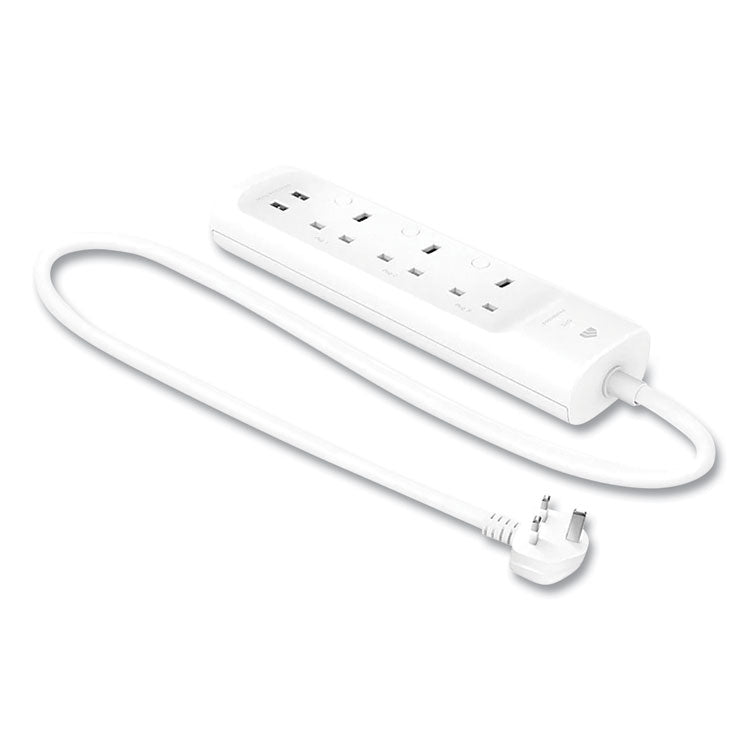 TP-Link Kasa Smart WiFi 3-Outlet Power Strip, 3 AC Outlets/2 USB Ports, White (TPLKP303) Each