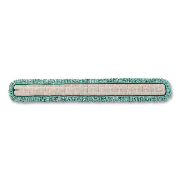 Rubbermaid® Commercial HYGEN™ HYGEN Dust Mop Heads With Fringe, Green, 60 in., Microfiber, Cut-End (RCPQ460GRE)