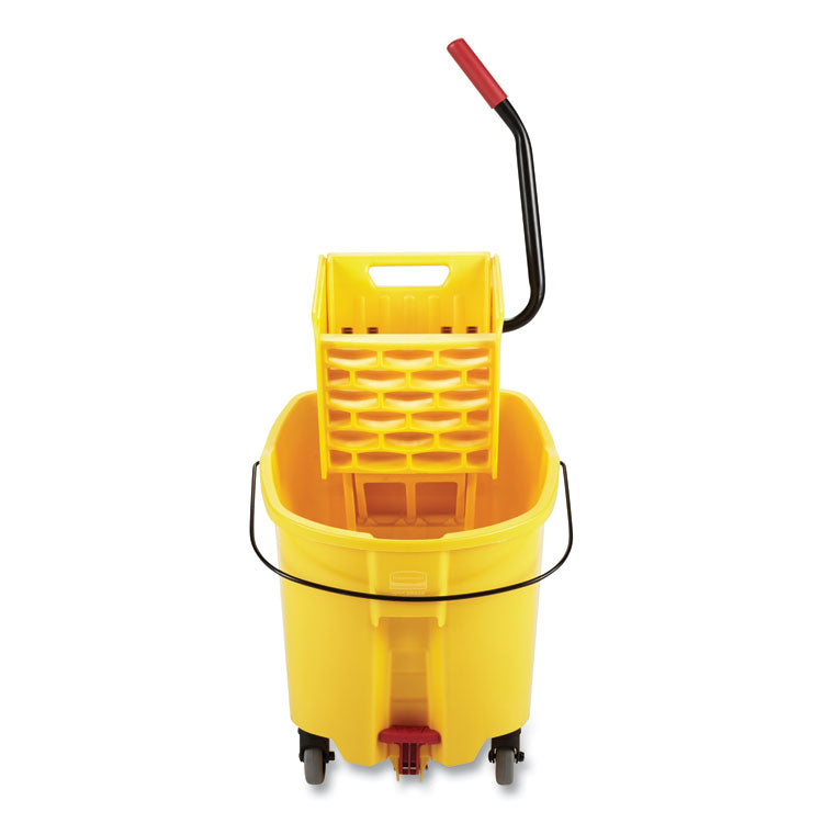 Rubbermaid® Commercial WaveBrake 2.0 Bucket/Wringer Combos, Down-Press, 44 qt, Plastic, Yellow (RCPFG757688YEL) Each