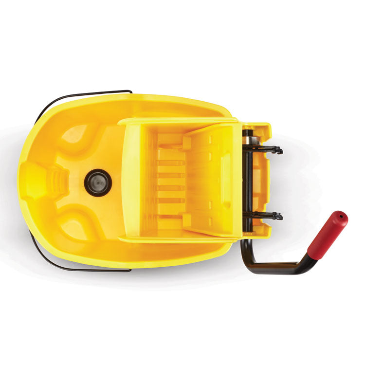 Rubbermaid® Commercial WaveBrake 2.0 Bucket/Wringer Combos, Down-Press, 44 qt, Plastic, Yellow (RCPFG757688YEL) Each