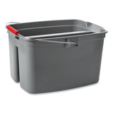 Rubbermaid® Commercial Double Utility Pail, 17 qt, Plastic, Gray (RCP2617GRA) Each