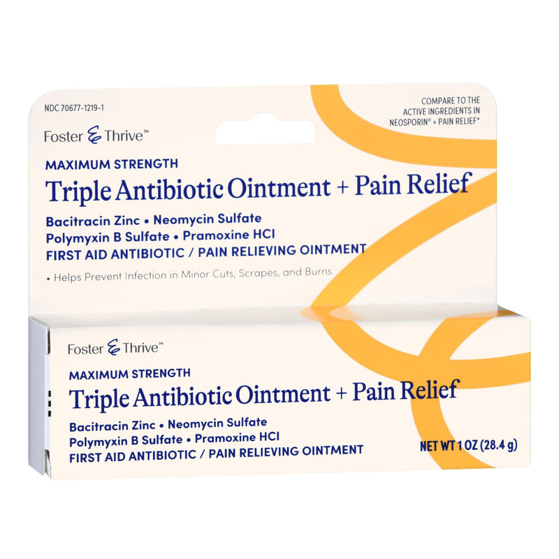 Foster & Thrive™ First Aid Antibiotic with Pain Relief Bacitracin / Neomycin / Polymyxin B / Pramoxine HCl Ointment 1 oz. Tube (1245005_EA) 1/EA
