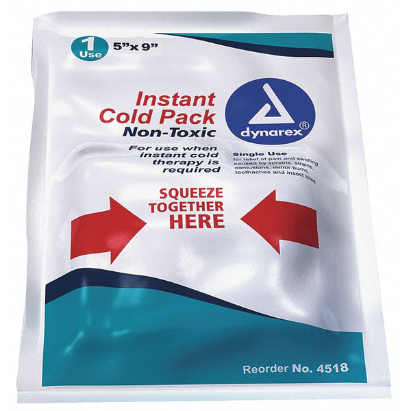 Dynarex® Non-Toxic Instant Cold Pack General Purpose One Size Fits Most 5 X 9 Inch Plastic / Urea / Water Disposable (850457_EA) 1/EA