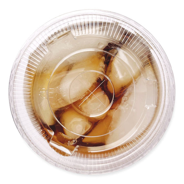 Boardwalk® Crystal-Clear Cold Cup Straw-Slot Lids, Fits 9 oz Squat/12 oz PET Cups, 100/Pack (BWKPET912STRAPK) Pack of 100