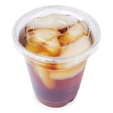 Boardwalk® Crystal-Clear Cold Cup Straw-Slot Lids, Fits 9 oz Squat/12 oz PET Cups, 100/Pack (BWKPET912STRAPK) Pack of 100