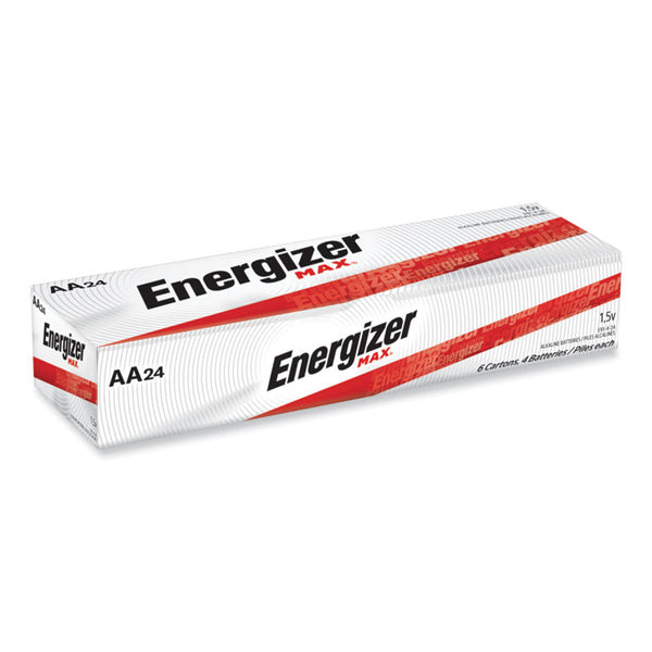 Energizer® MAX AA Alkaline Batteries, 1.5 V, 4/Pack, 6 Packs/Box (EVEE91BX) Box of 6