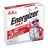 Energizer® MAX AA Alkaline Batteries 1.5 V, 4/Pack (EVEE91PK) Pack of 4