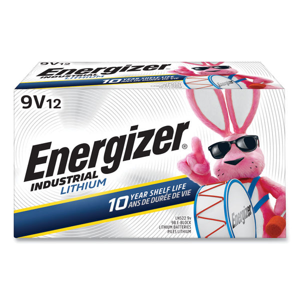 Energizer® Industrial Lithium 9V Battery, 9 V, 12/Box (EVELN522) Pack of 12