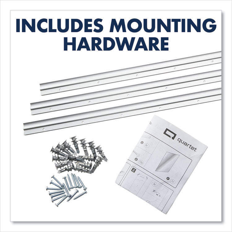Quartet® InvisaMount Vertical Magnetic Glass Dry-Erase Boards, 42 x 74, White Surface (QRTQ014274IMW) Each