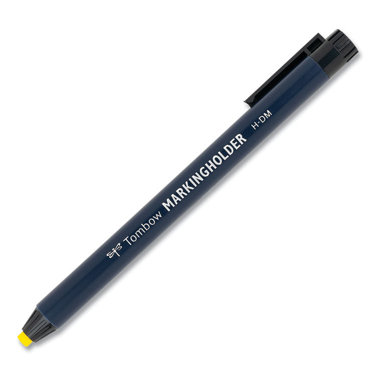 Tombow® Wax-Based Marking Pencil, 4.4 mm, Yellow Wax, Navy Blue Barrel, 10/Box (TOM51534) Box of 10