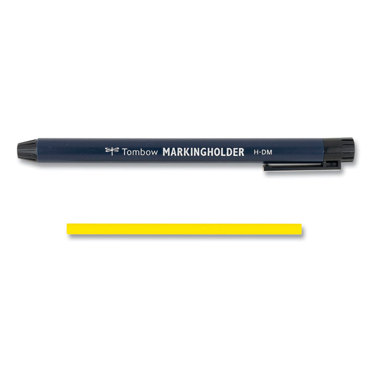 Tombow® Wax-Based Marking Pencil, 4.4 mm, Yellow Wax, Navy Blue Barrel, 10/Box (TOM51534) Box of 10