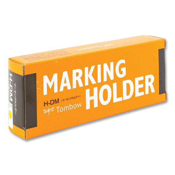 Tombow® Wax-Based Marking Pencil, 4.4 mm, Yellow Wax, Navy Blue Barrel, 10/Box (TOM51534)