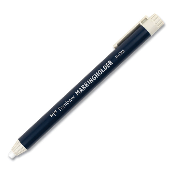 Tombow® Wax-Based Marking Pencil, 4.4 mm, White Wax, Navy Blue Barrel, 10/Box (TOM51535)