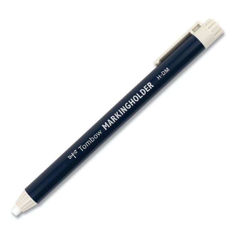 Tombow® Wax-Based Marking Pencil, 4.4 mm, White Wax, Navy Blue Barrel, 10/Box (TOM51535) Box of 10