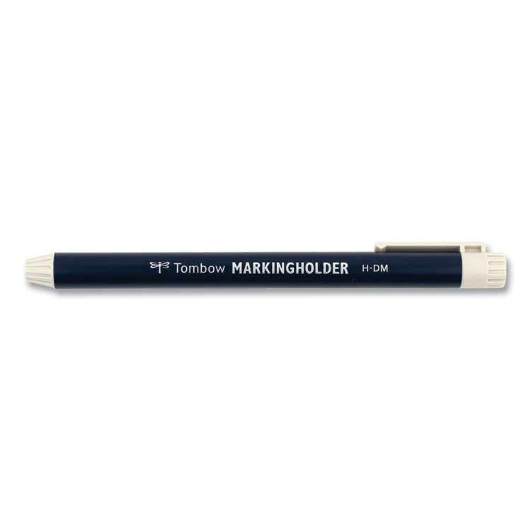 Tombow® Wax-Based Marking Pencil, 4.4 mm, White Wax, Navy Blue Barrel, 10/Box (TOM51535) Box of 10