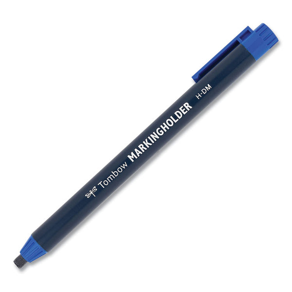 Tombow® Wax-Based Marking Pencil, 4.4 mm, Blue Wax, Navy Blue Barrel, 10/Box (TOM51536)