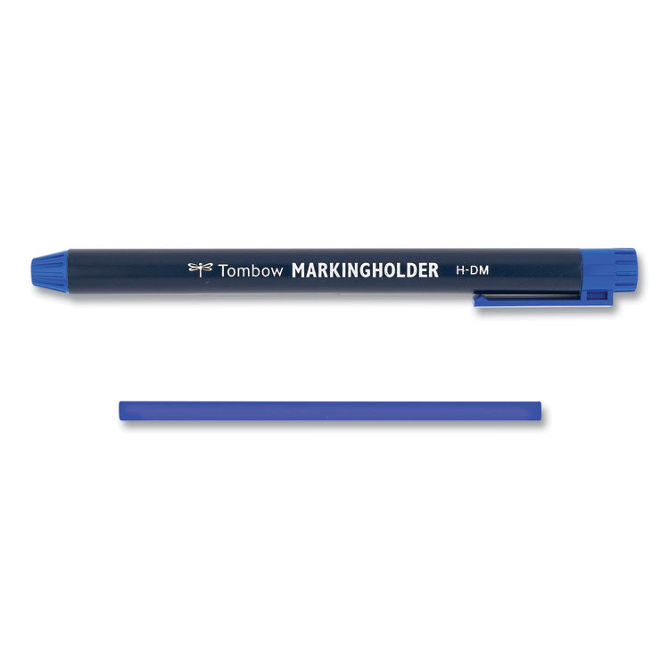 Tombow® Wax-Based Marking Pencil, 4.4 mm, Blue Wax, Navy Blue Barrel, 10/Box (TOM51536) Box of 10