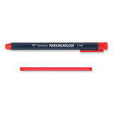 Tombow® Wax-Based Marking Pencil, 4.4 mm, Red Wax, Navy Blue Barrel, 10/Box (TOM51537) Box of 10