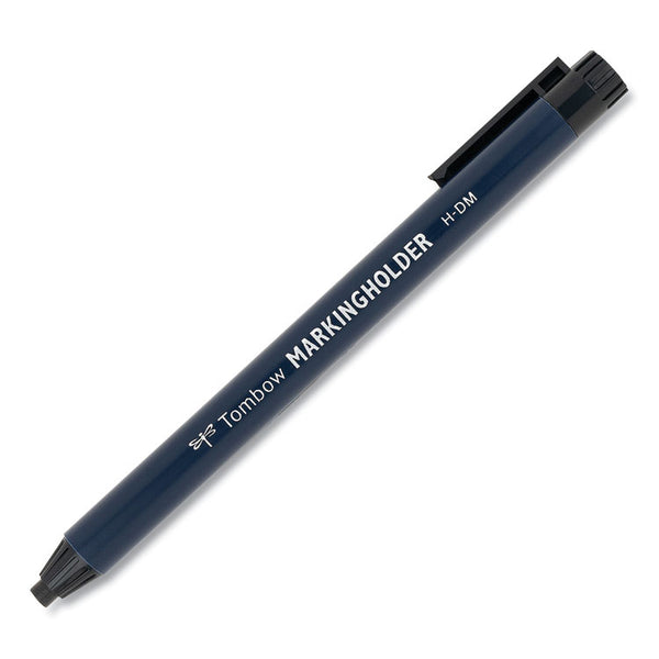 Tombow® Wax-Based Marking Pencil, 4.4 mm, Black Wax, Navy Blue Barrel, 10/Box (TOM51538)