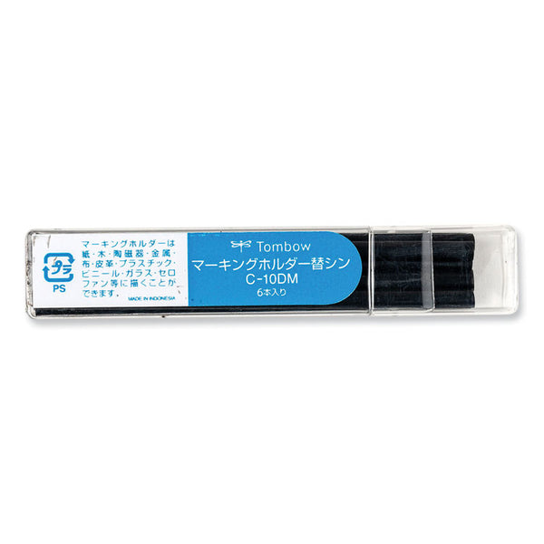 Tombow® Mechanical Wax-Based Marking Pencil Refills. 4.4 mm, Black, 10/Box (TOM51542)