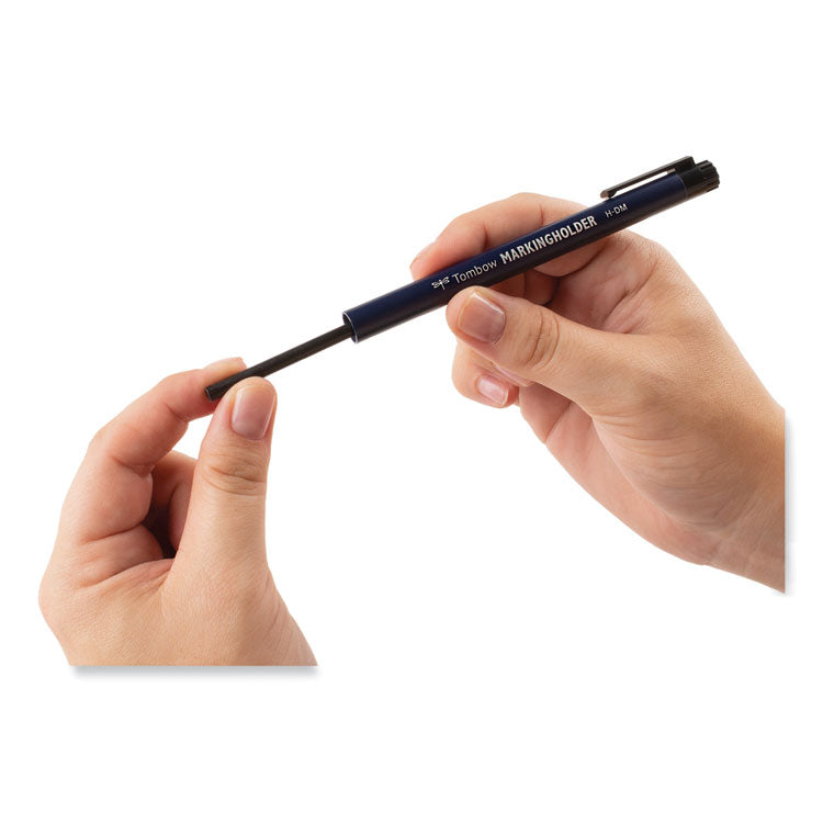 Tombow® Mechanical Wax-Based Marking Pencil Refills. 4.4 mm, Black, 10/Box (TOM51542) Box of 10