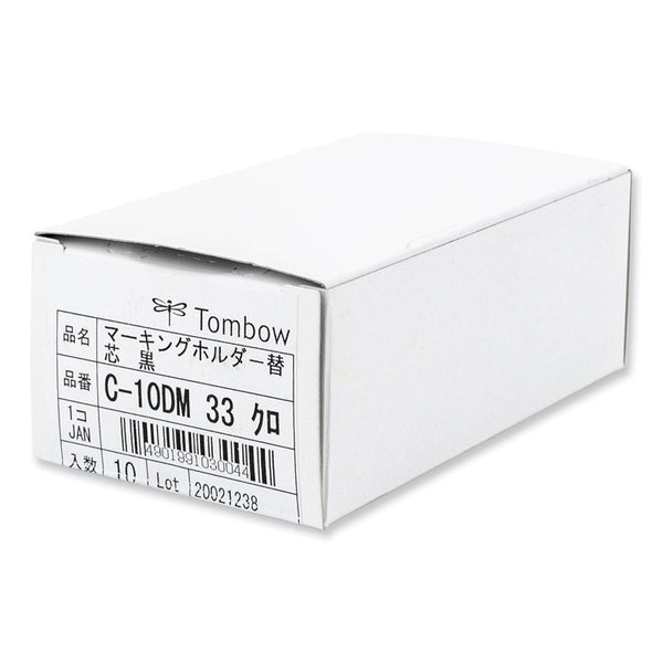 Tombow® Mechanical Wax-Based Marking Pencil Refills. 4.4 mm, Black, 10/Box (TOM51542) Box of 10