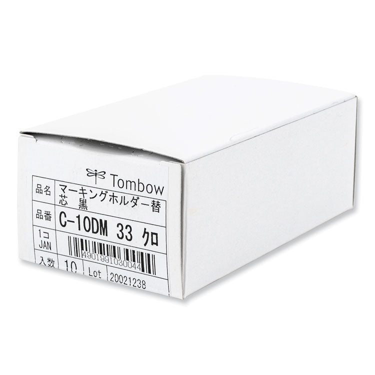 Tombow® Mechanical Wax-Based Marking Pencil Refills. 4.4 mm, Black, 10/Box (TOM51542) Box of 10